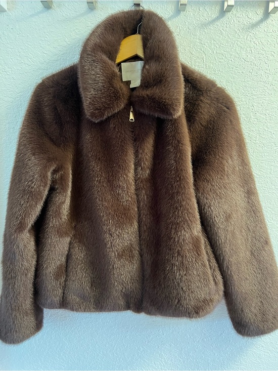 Christian Siriano Jackets & Blazers - Christian Siriano Plush Brown Teddy Jacket